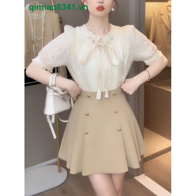 Áo Sơ Mi Hai Dây Mùa Hè Phong Cách Pháp Thiết Kế Chính Hãng Cho Nữ