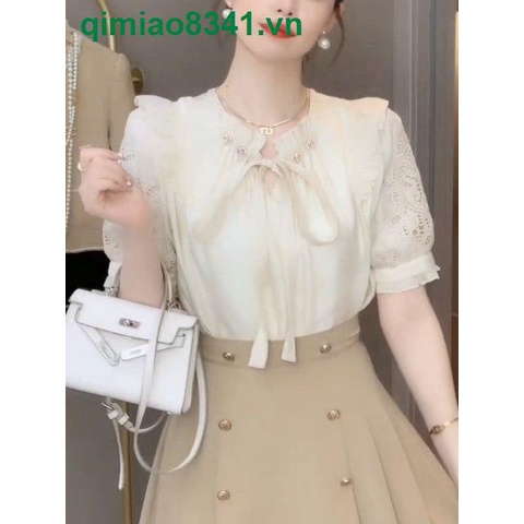 Áo Sơ Mi Hai Dây Mùa Hè Phong Cách Pháp Thiết Kế Chính Hãng Cho Nữ