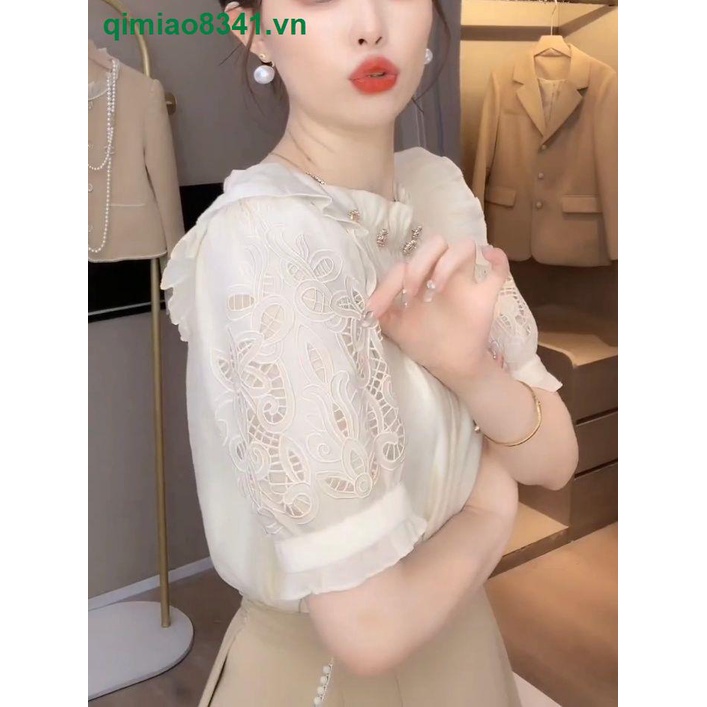 Áo Sơ Mi Hai Dây Mùa Hè Phong Cách Pháp Thiết Kế Chính Hãng Cho Nữ