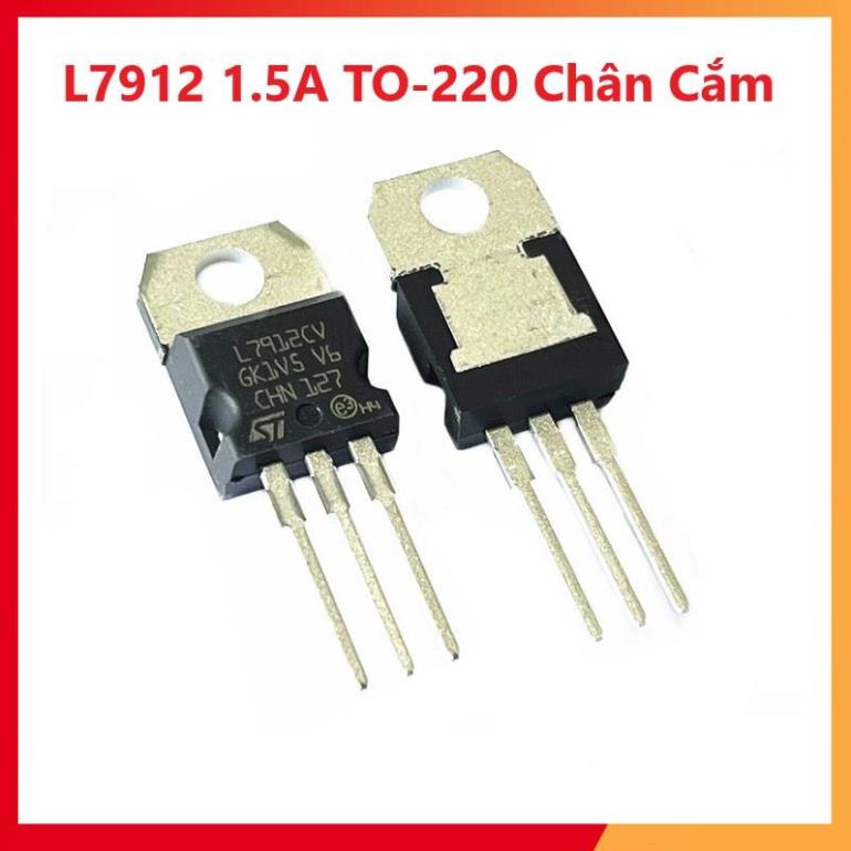 COMBO 3 CON IC Ổn Áp Nguồn Âm 12V 7912 L7912 L7912CV LM7912 7912CV 1.5A TO-220 Chân Cắm