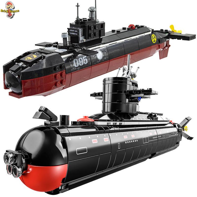 🚚SẴN HÀNG🚚Tương thích với Lego Navy 094 tàu ngầm hạt nhân chiến lược lớn 095 tên lửa tấn công tàu ngầm quân sự tàu chi
