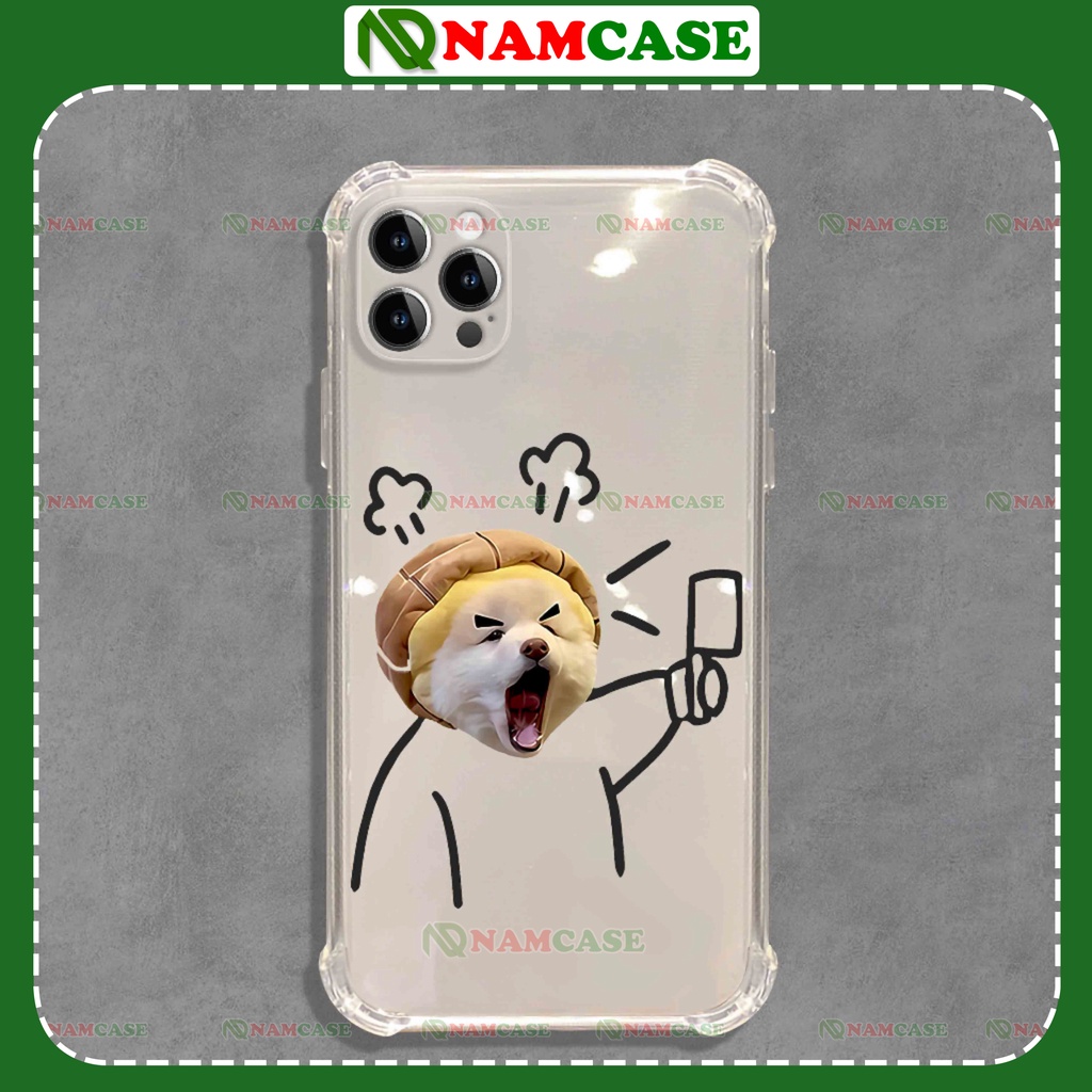 Ốp lưng iphone chó mèo chống sốc 4 góc silicon dẻo trong suốt bảo vệ camera ip 6/6s/7/8/X/XS/11/12/13/14 Pro Plus Max