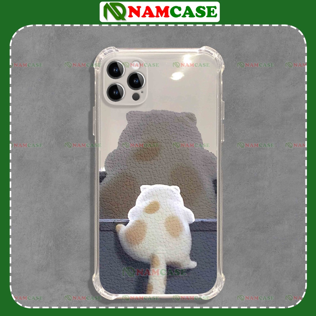 Ốp lưng iphone chó mèo chống sốc 4 góc silicon dẻo trong suốt bảo vệ camera ip 6/6s/7/8/X/XS/11/12/13/14 Pro Plus Max