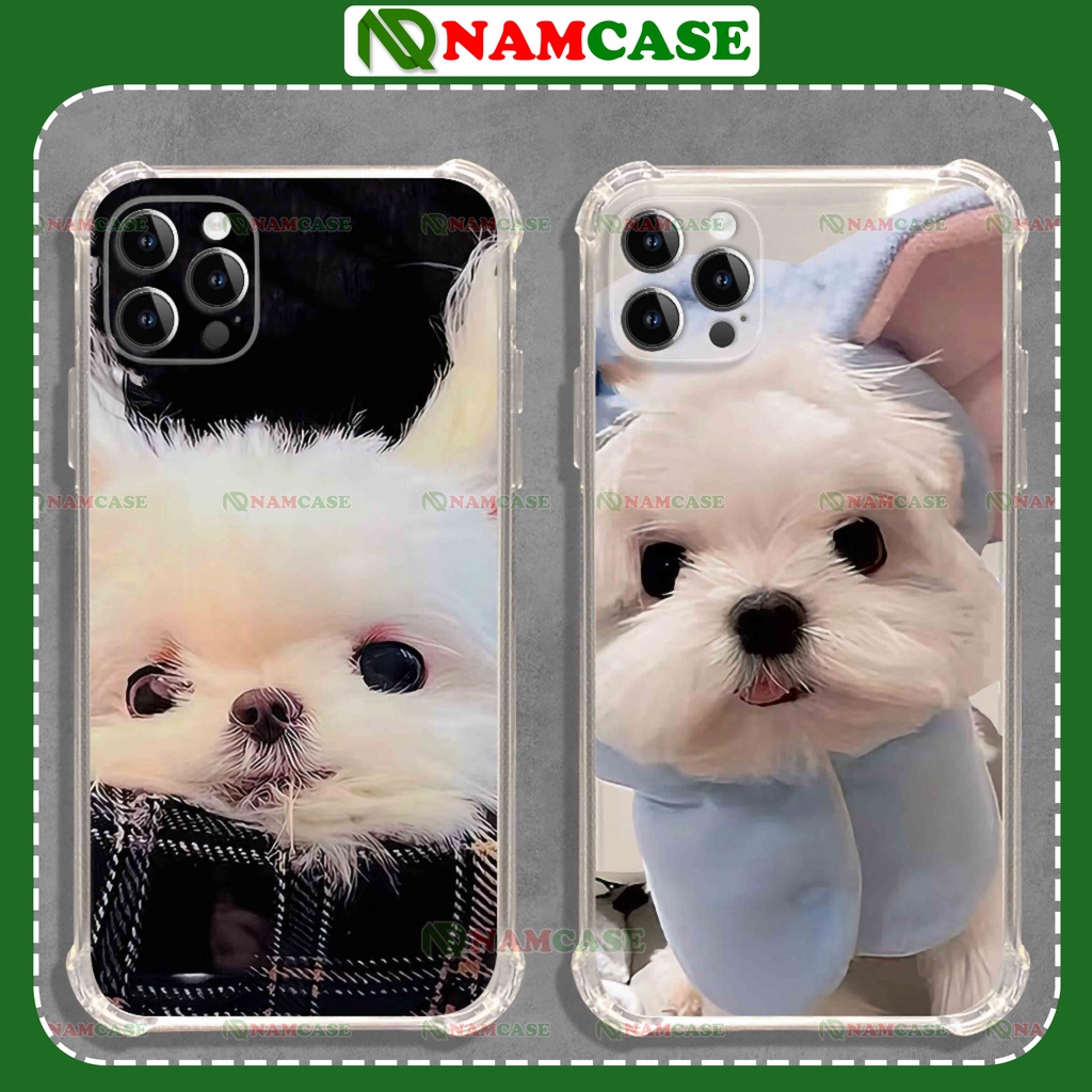 Ốp lưng iphone chó mèo chống sốc 4 góc silicon dẻo trong suốt bảo vệ camera ip 6/6s/7/8/X/XS/11/12/13/14 Pro Plus Max