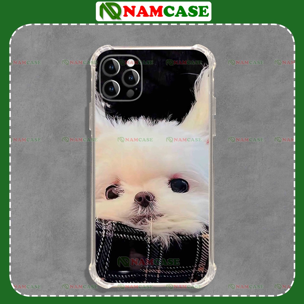Ốp lưng iphone chó mèo chống sốc 4 góc silicon dẻo trong suốt bảo vệ camera ip 6/6s/7/8/X/XS/11/12/13/14 Pro Plus Max