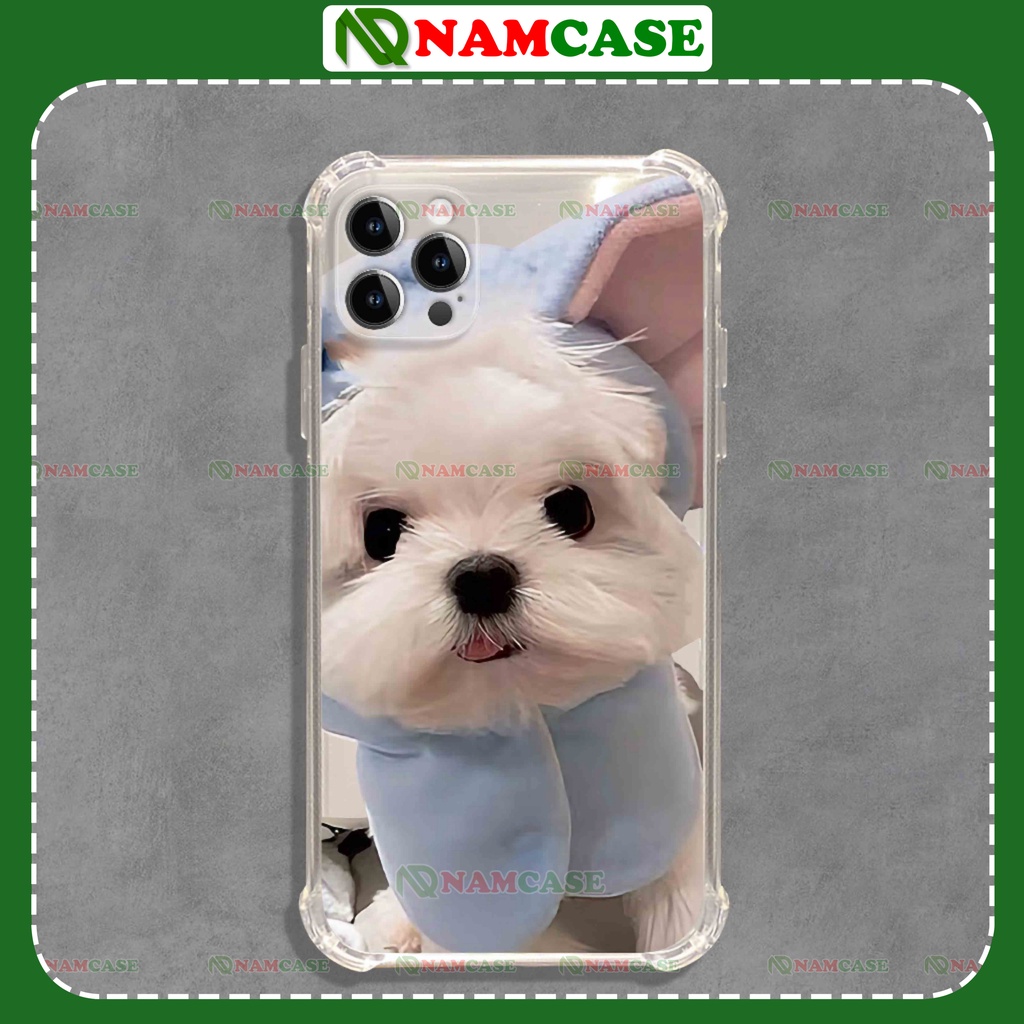 Ốp lưng iphone chó mèo chống sốc 4 góc silicon dẻo trong suốt bảo vệ camera ip 6/6s/7/8/X/XS/11/12/13/14 Pro Plus Max