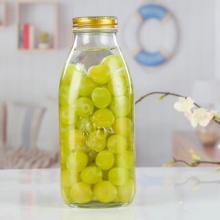 Chai thuỷ tinh/Lọ thuỷ tinh dung tích 1 lít, in nổi, nắp nhôm xoáy siêu tiện dụng