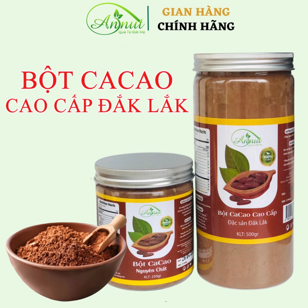 Bột Ca Cao Organic ĐăkLăk chuẩn loại 1 nguyên chất làm thủ công ( bột cacao) [Annut Healthy]