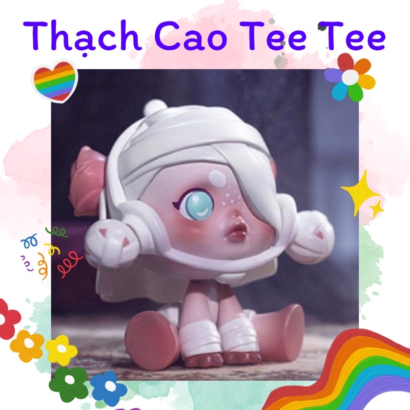Tượng thạch cao tô màu size 2XL Skull panda băng bó( kèm màu và cọ)