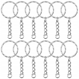 Set 10 vòng móc chìa khóa 25mm tự làm cho nam nữ