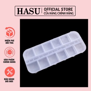 Hộp đựng charm đá bật nắp 12 ô - khay 12 ô đựng đá nắp bật