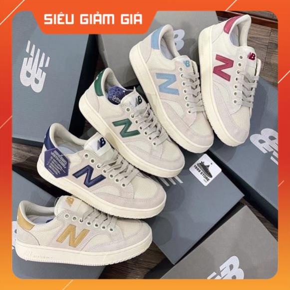 Giày sneaker NB crt 300 2.0 chữ N xanh vàng Fullbox, Giày thể thao nam nữ newbalance nb da lộn cao cấp 2022
