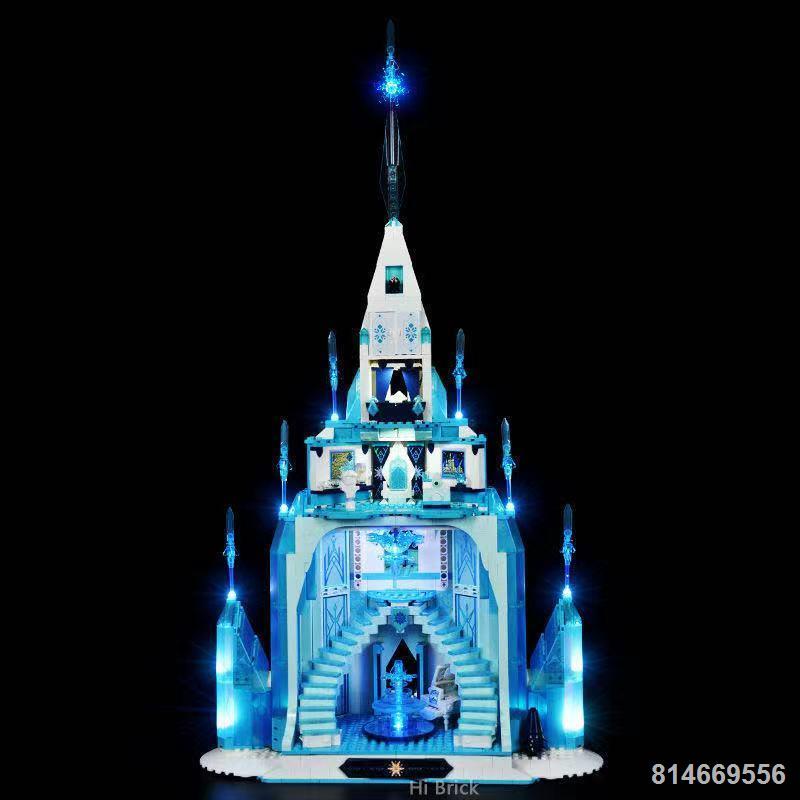 Tương thích với LEG Disney 43197 Elsa Công Chúa Frozen Lâu Đài Khối Xây Dựng Bé Gái Lắp Ráp Đồ Chơi Giáo Dục