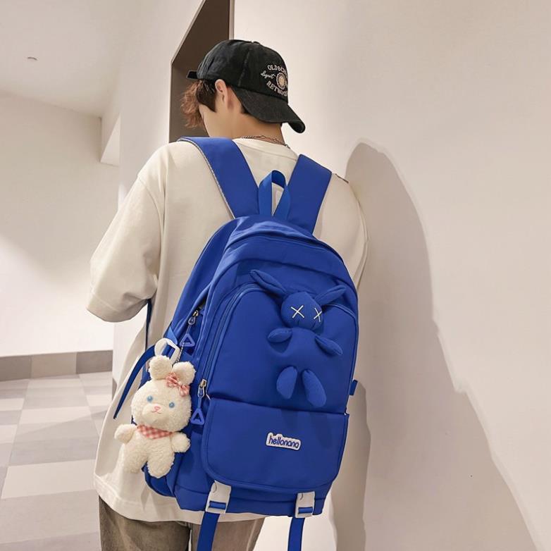 Balo Nam Nữ Basic Đi Học Đi Du Lịch Hoạ Tiết Thỏ Dễ Thương