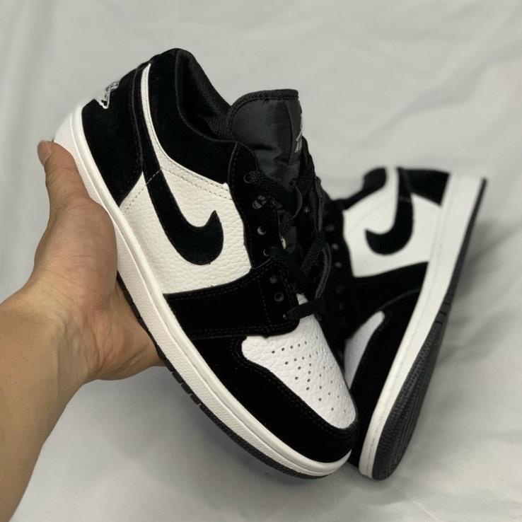 Giày Sneaker Jordan Cổ Thấp Đen Trắng Nam Nữ, Giày Thế Thao JD 1 Panda Hàng Đẹp Full size