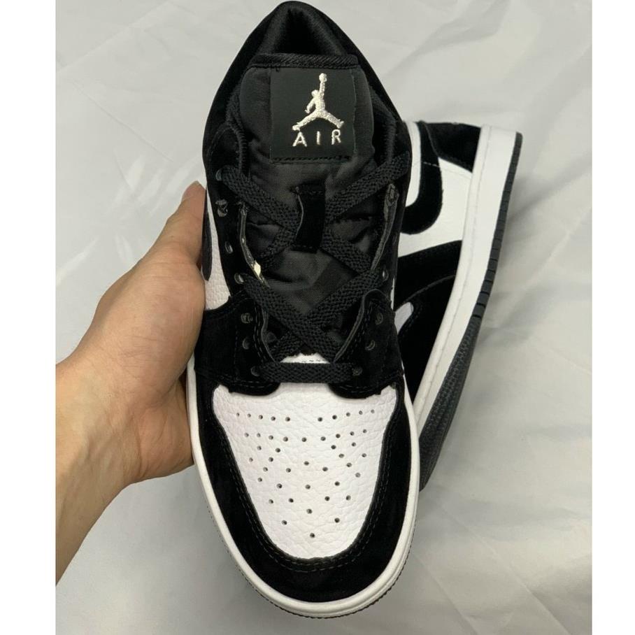 Giày Sneaker Jordan Cổ Thấp Đen Trắng Nam Nữ, Giày Thế Thao JD 1 Panda Hàng Đẹp Full size