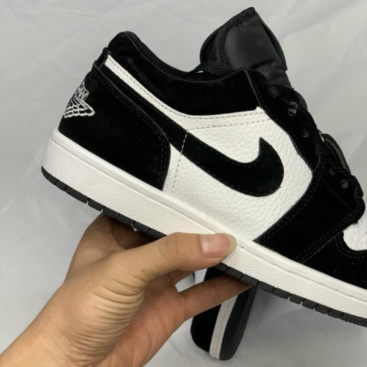 Giày Sneaker Jordan Cổ Thấp Đen Trắng Nam Nữ, Giày Thế Thao JD 1 Panda Hàng Đẹp Full size