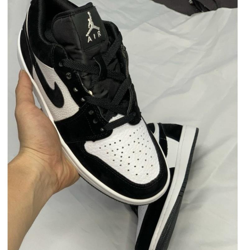 Giày Sneaker Jordan Cổ Thấp Đen Trắng Nam Nữ, Giày Thế Thao JD 1 Panda Hàng Đẹp Full size