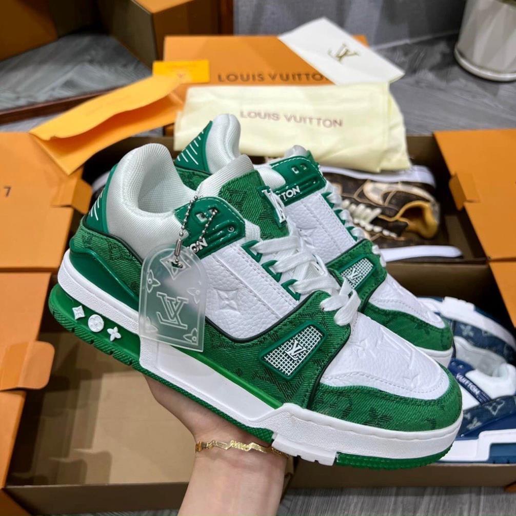 Giày Thể Thao LV Louis Vuitton Trainer Black White Nam Nữ Các Màu Đỏ, Đen.Giày LV Hót Siêu Chất