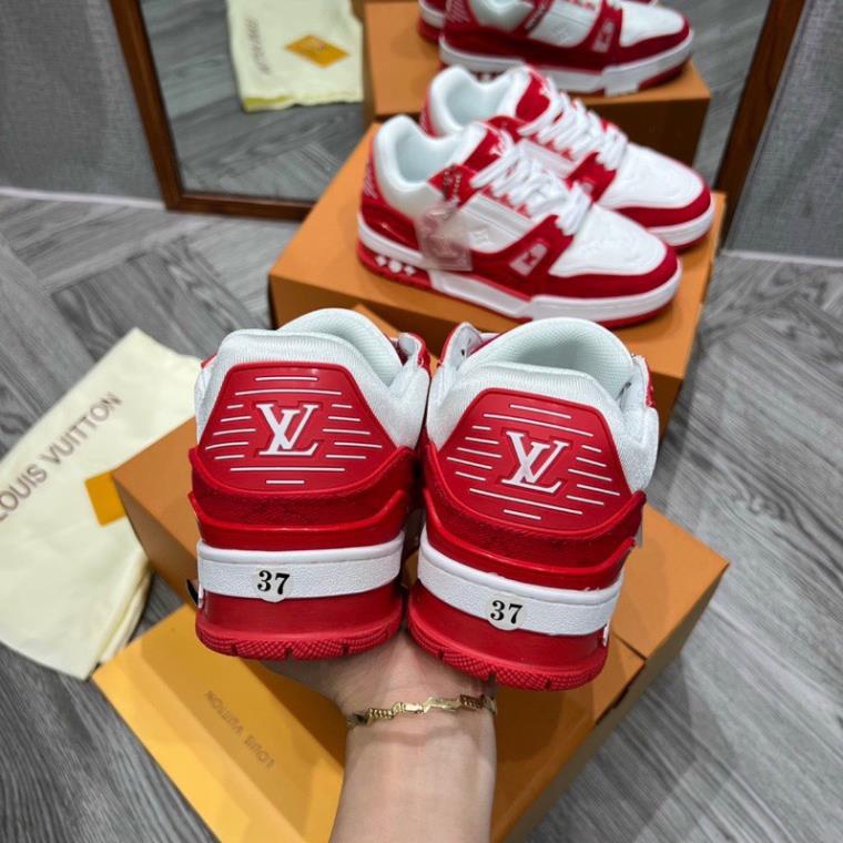 Giày Thể Thao LV Louis Vuitton Trainer Black White Nam Nữ Các Màu Đỏ, Đen.Giày LV Hót Siêu Chất