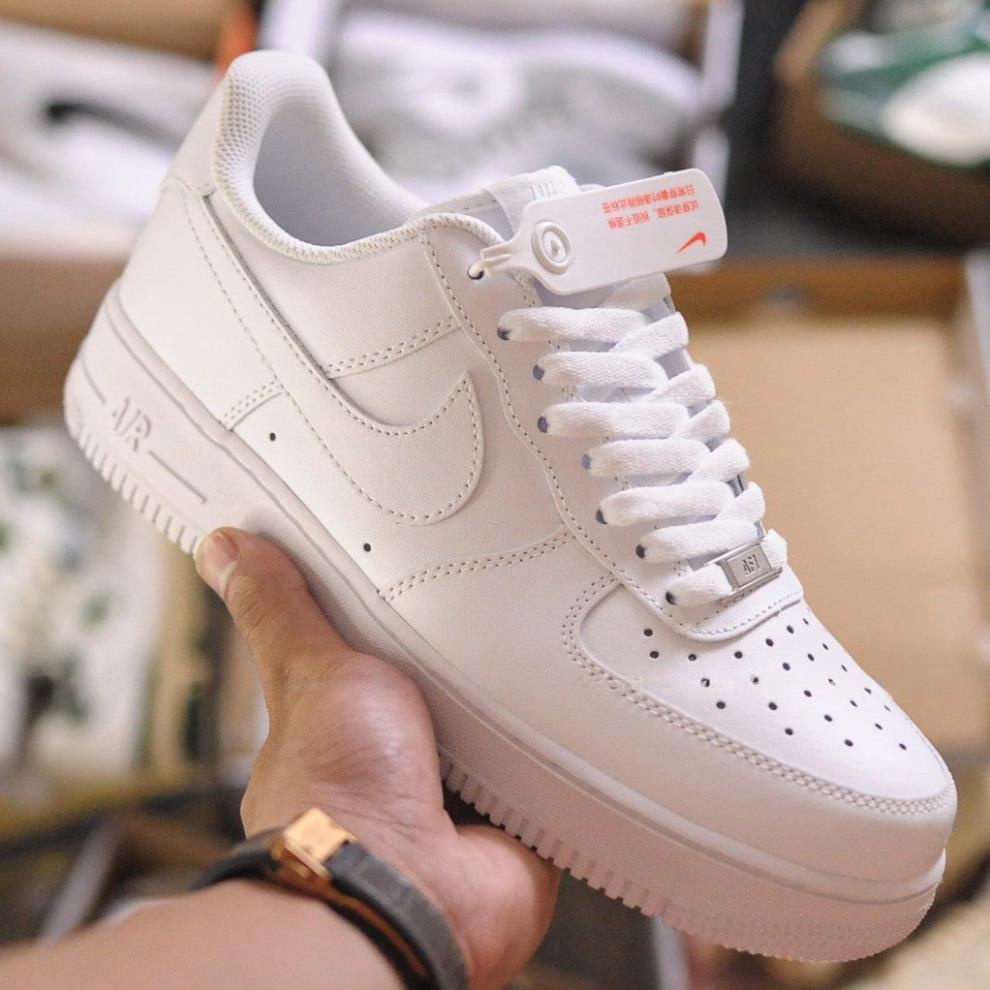 Giày Nike_Trắng AF1, Giày Air Force 1 Full Trắng Nam Nữ Hàng Đẹp, Giày sneaker trắng nam nữ siêu hot dễ phối đồ