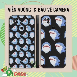 Ốp TPU dẻo Xiaomi Redmi 9C Silicon cạnh vuông hình cá mập đáng yêu