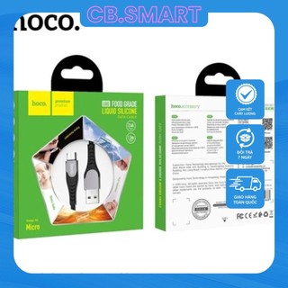 Cáp sạc nhanh 2.4A kết hợp dây silicon chống đứt micro usb Hoco U80