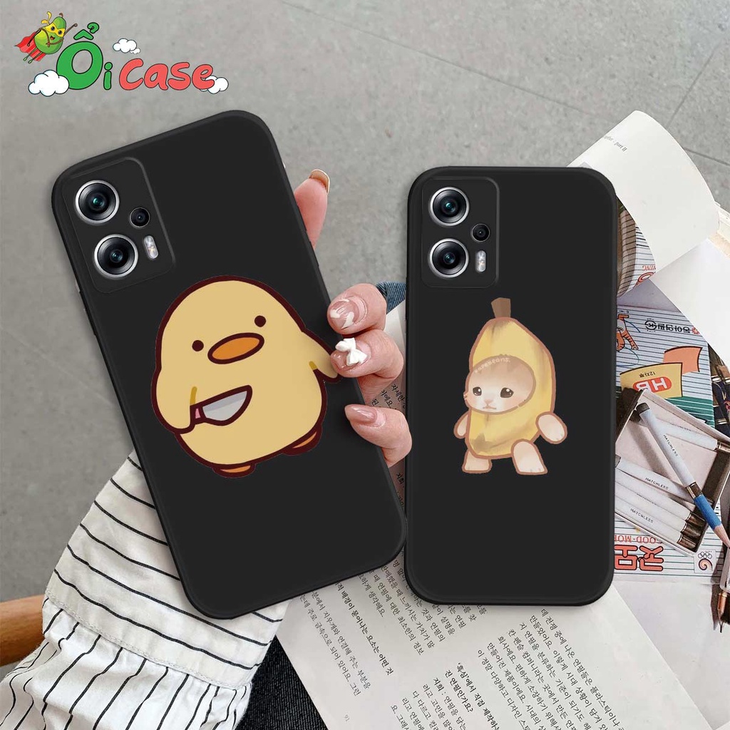 Ốp TPU dẻo Xiaomi Redmi Note 11T Pro Silicon cạnh vuông hinh meme ngộ nghĩnh. hài hước