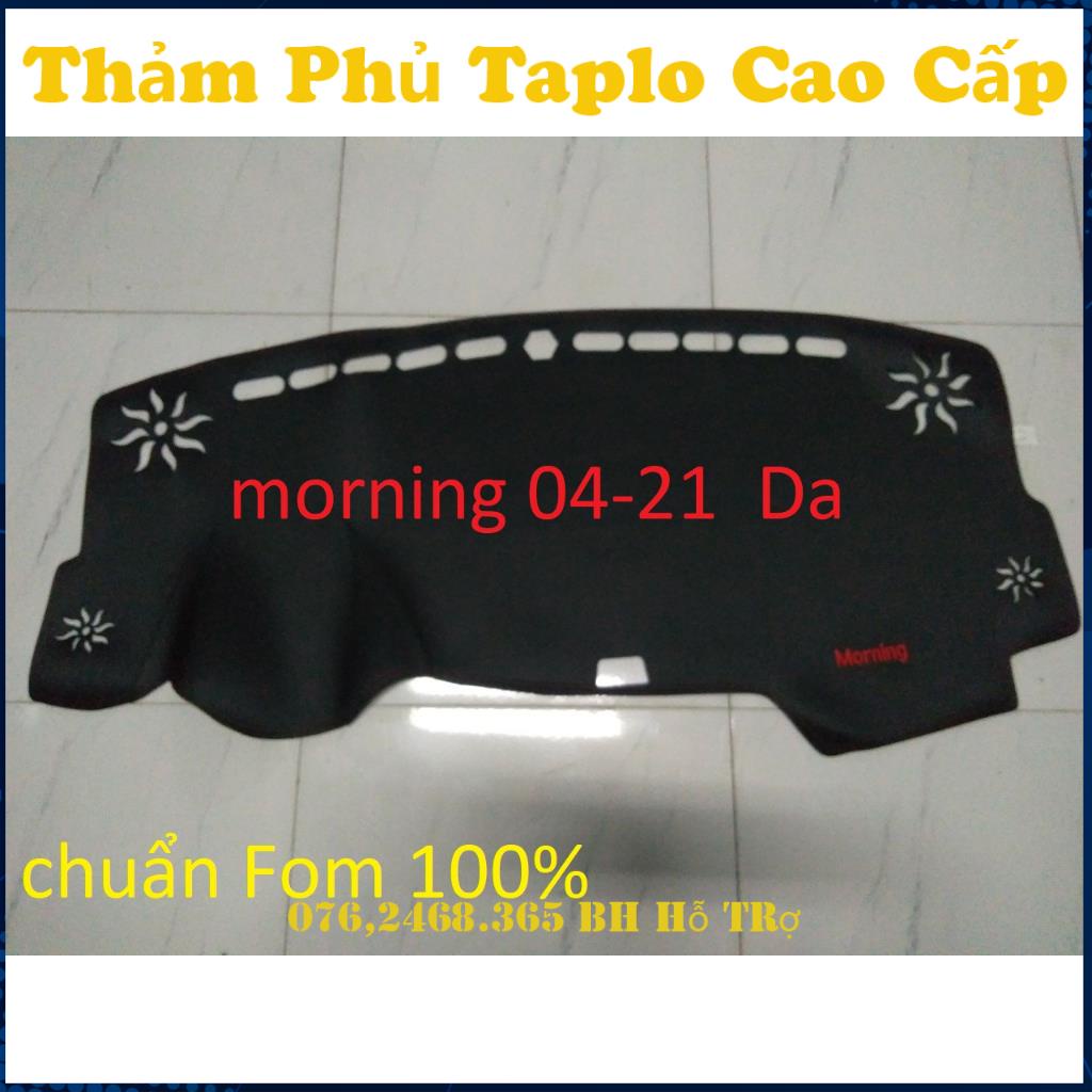 Thảm Taplo Kia Morning,Thảm Lót Taplo Xe Hơi Cao Cấp Hàng 3 Lớp Có Chống Trượt,Da Đẹp Bảo Hành 12 Tháng