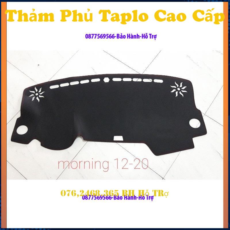 Thảm Taplo Kia Morning,Thảm Lót Taplo Xe Hơi Cao Cấp Hàng 3 Lớp Có Chống Trượt,Da Đẹp Bảo Hành 12 Tháng
