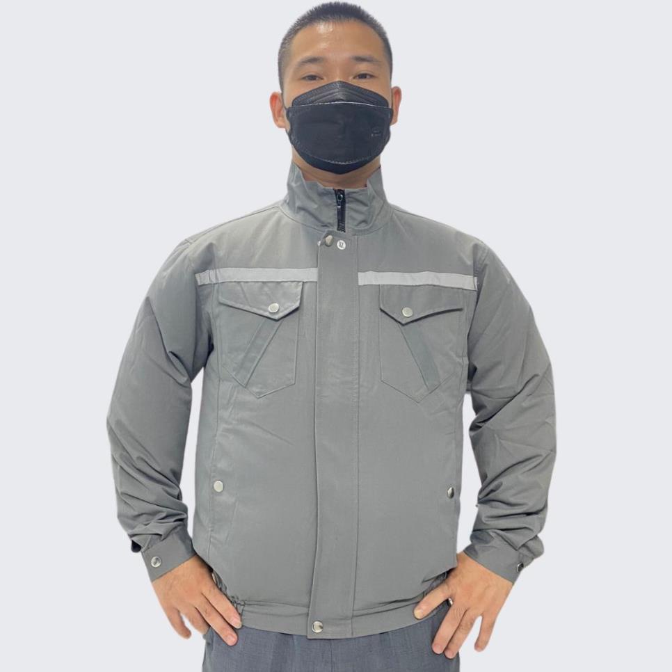 Áo điều hòa màu xám ghi  Pin japan 32000 mah quạt 12v chạy được 10-14 tiếng liên tục