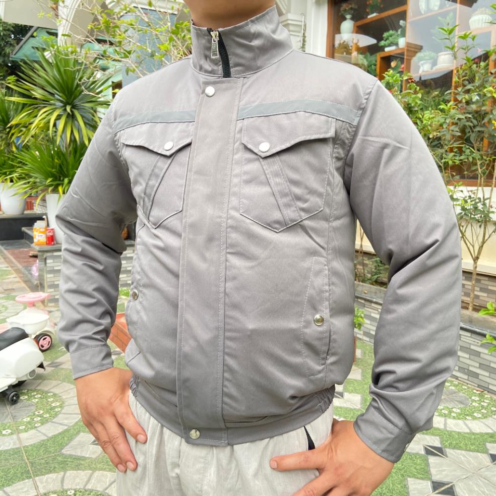 Áo điều hòa màu xám ghi  Pin japan 32000 mah quạt 12v chạy được 10-14 tiếng liên tục