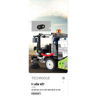 𝐋𝐄𝐆𝐎 Máy quét dọn đường phố tương thích lego