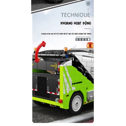 𝐋𝐄𝐆𝐎 Máy quét dọn đường phố tương thích lego