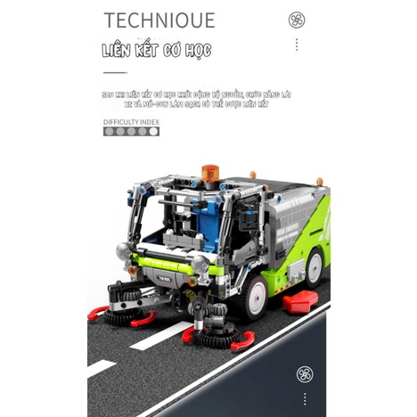 𝐋𝐄𝐆𝐎 Máy quét dọn đường phố tương thích lego
