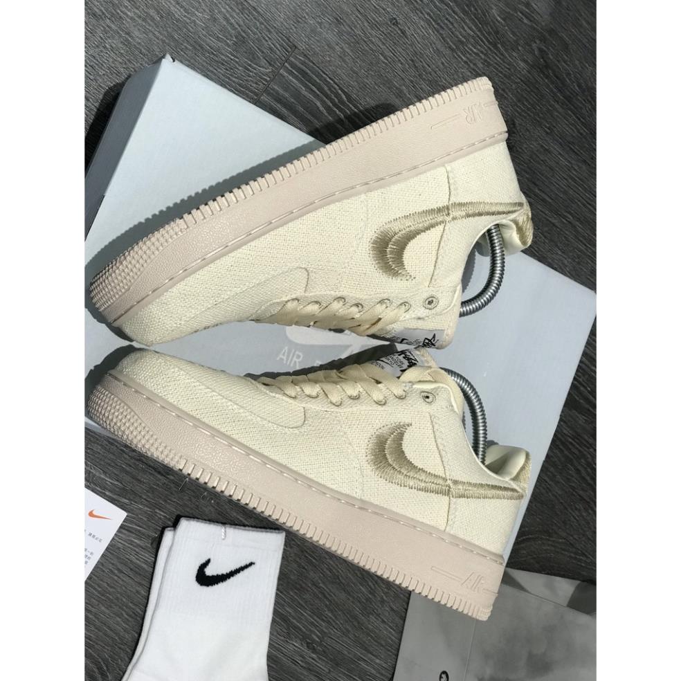 Siêu Phẩm Giày Thể Thảo Sneaker  AF1 Kem Móc Vàng SIêu Xinh Cao Cấp Ảnh Thật.