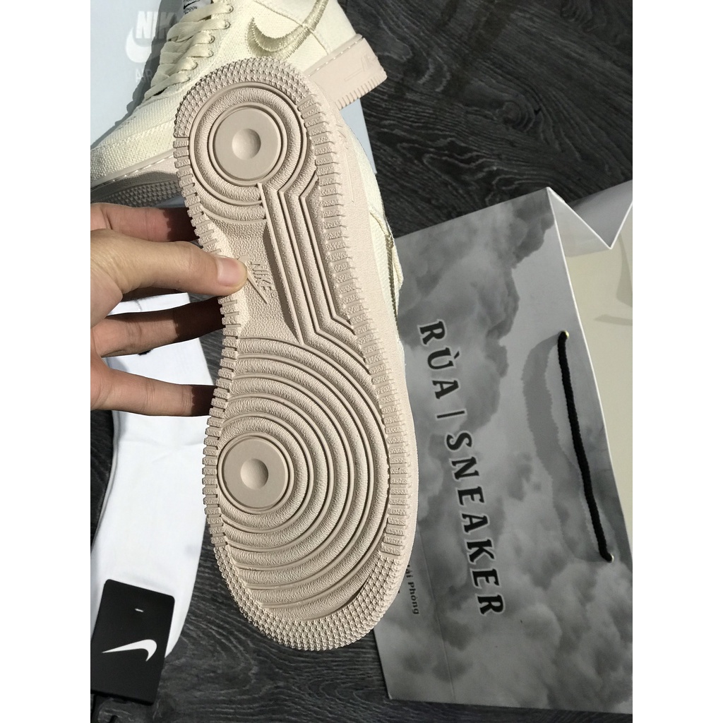 Siêu Phẩm Giày Thể Thảo Sneaker  AF1 Kem Móc Vàng SIêu Xinh Cao Cấp Ảnh Thật.
