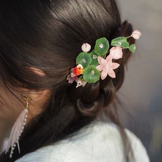 Kẹp tóc hình lá sen phong cách hanfu cổ điển dành cho nữ