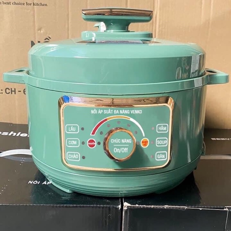 Nồi Áp Suất Đa Năng VenKo 4 lít👉Nấu cơm⚡️Hầm⚡️Nấu⚡️Chiên⚡️Xào