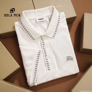Áo Thun Nam Polo BURBERRY LOGO TRẮNG BẠC 5 MÀU Form Regular Vải Dệt Tơ Cao Cấp Sang Trọng Cao Cấp Dolamen Có Big Size