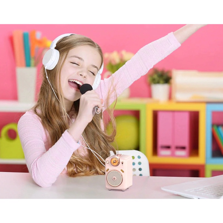 (rozaa) (Divoom) Fairy-OK Loa karaoke loa bluetooth mini mic đa chức năng Loa di động không dây có micro để hát