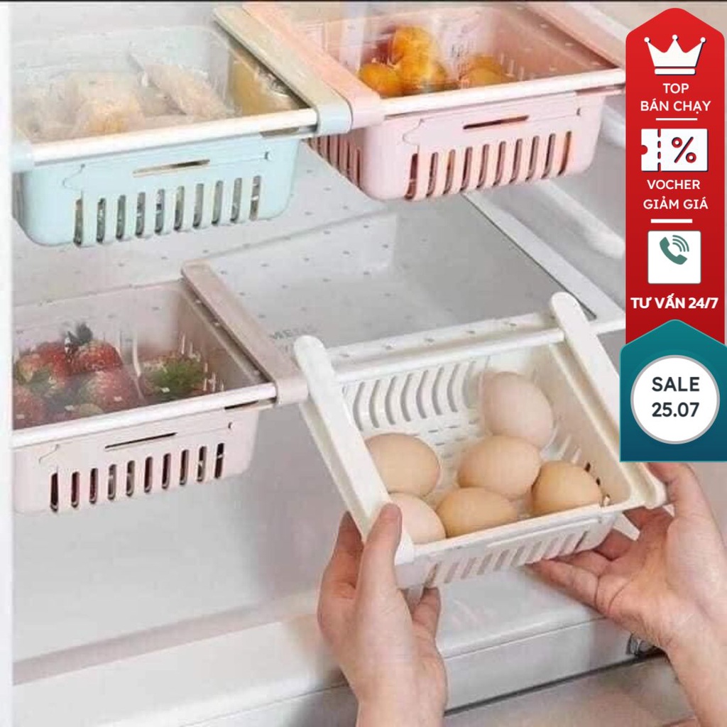 KHAY RỔ NHỰA CÀI TỦ LẠNH ĐỂ ĐỒ TIỆN ÍCH