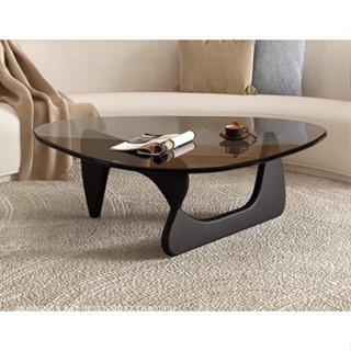  ❀Bàn cà phê tối giản bằng gỗ cứng bằng kính cường lực Bàn trà Isamu Noguchi 