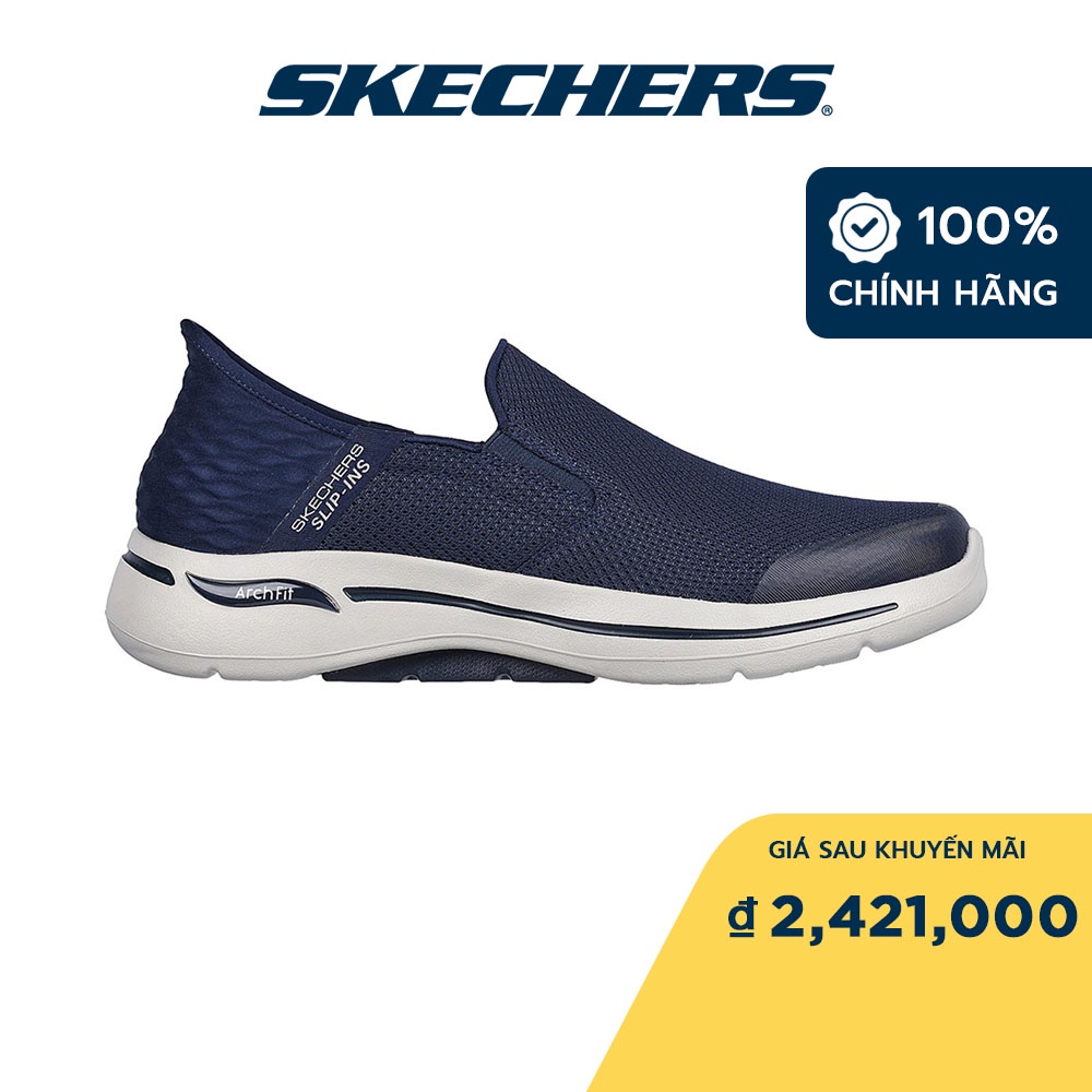 Skechers Nam Giày Thể Thao Slip-Ins GOwalk Arch Fit Hands Free Air-Cooled Memory Foam - 216259-NVY