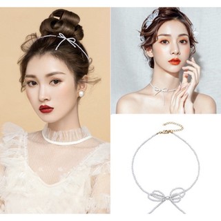 Choker Vòng cổ Nơ Ngọc