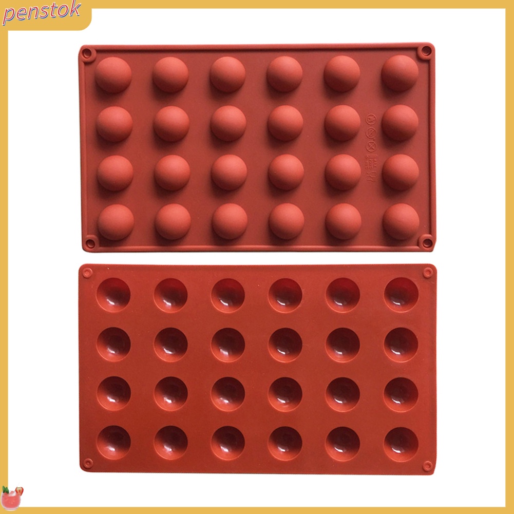 Khuôn Silicone Tạo Hình Làm Bánh Kẹo / Thạch Rau Câu 24 Ngăn Diy
