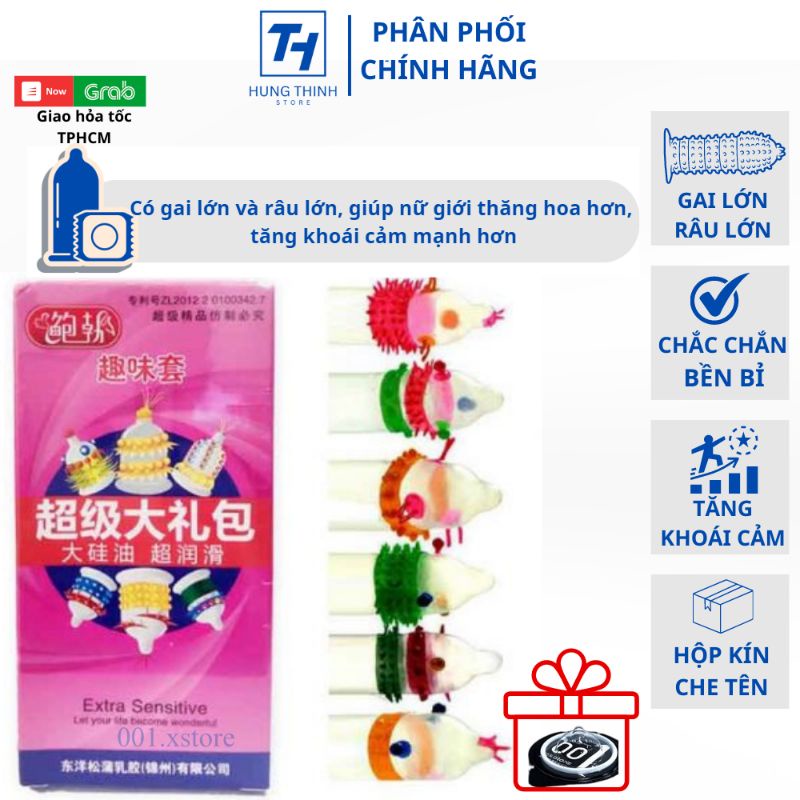 Bao cao siêu gân gai lớn Extra Sensitive kéo dài thời gian