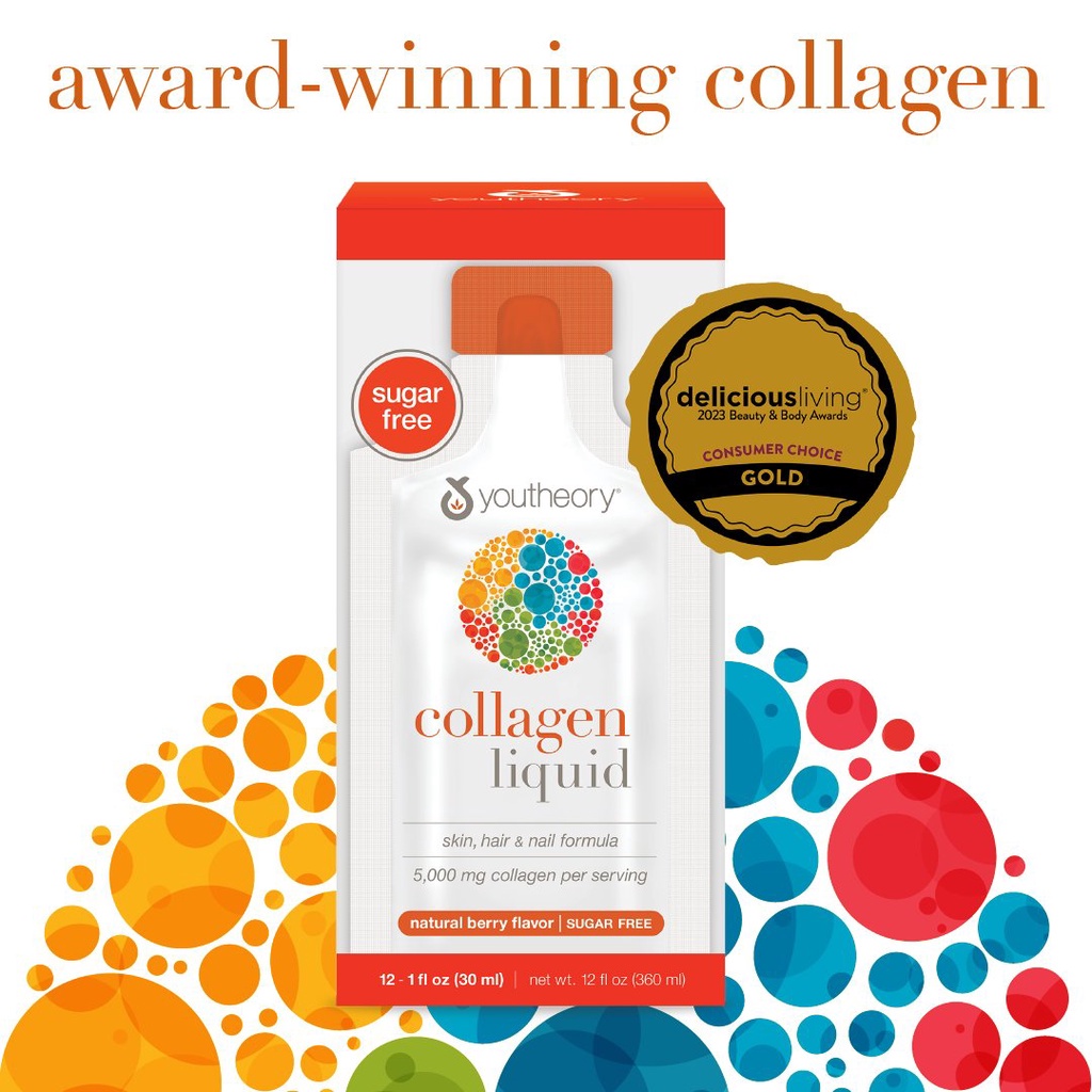 Collagen nước youtheory collagen liquid natural berry flavor 5000mg 30 gói x 30ml Healthy Care Quatangme1