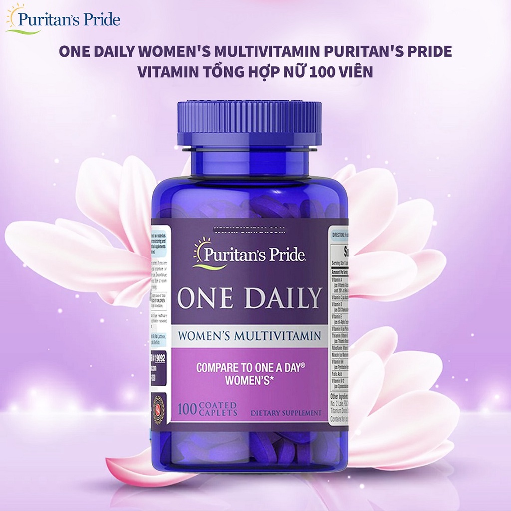 Vitamin tổng hợp Healthy Care puritan's pride one daily women’s multivitamin cho nữ hộp 100 viên Quatangme1