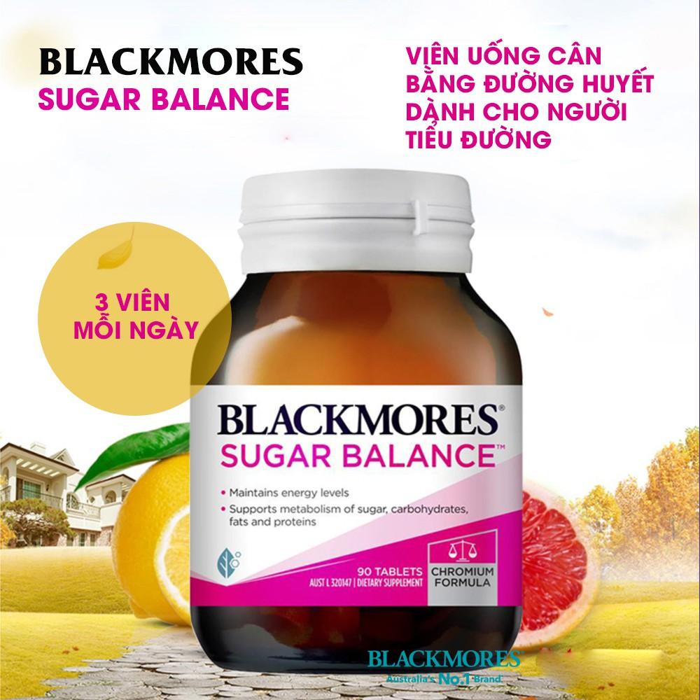 Viên uống cân bằng đường huyết dành cho người tiểu đường sugar balance blackmores Úc 90 viên Healthy care quatangme